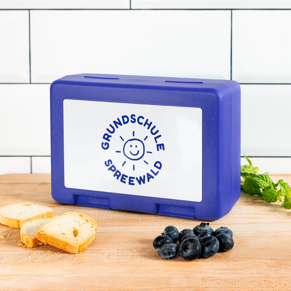 Musterschule Brotdose - Royalblau